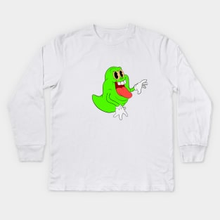 Slimy Buster (transparent) Kids Long Sleeve T-Shirt